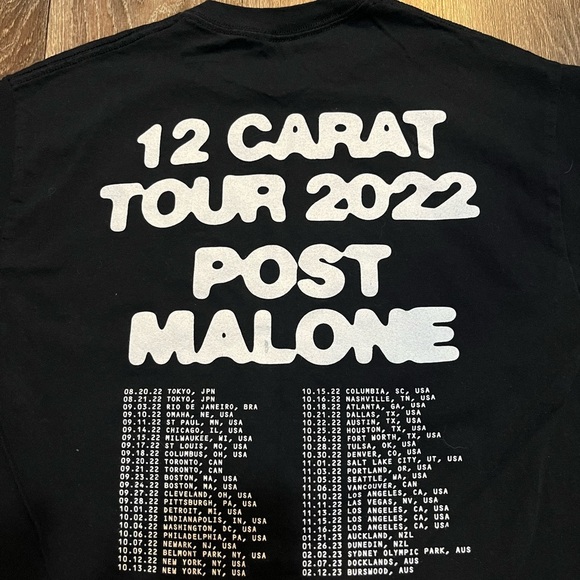 Post Malone 12 Carat Tour 2022 Graphic T-Shirt - Picture 6 of 6